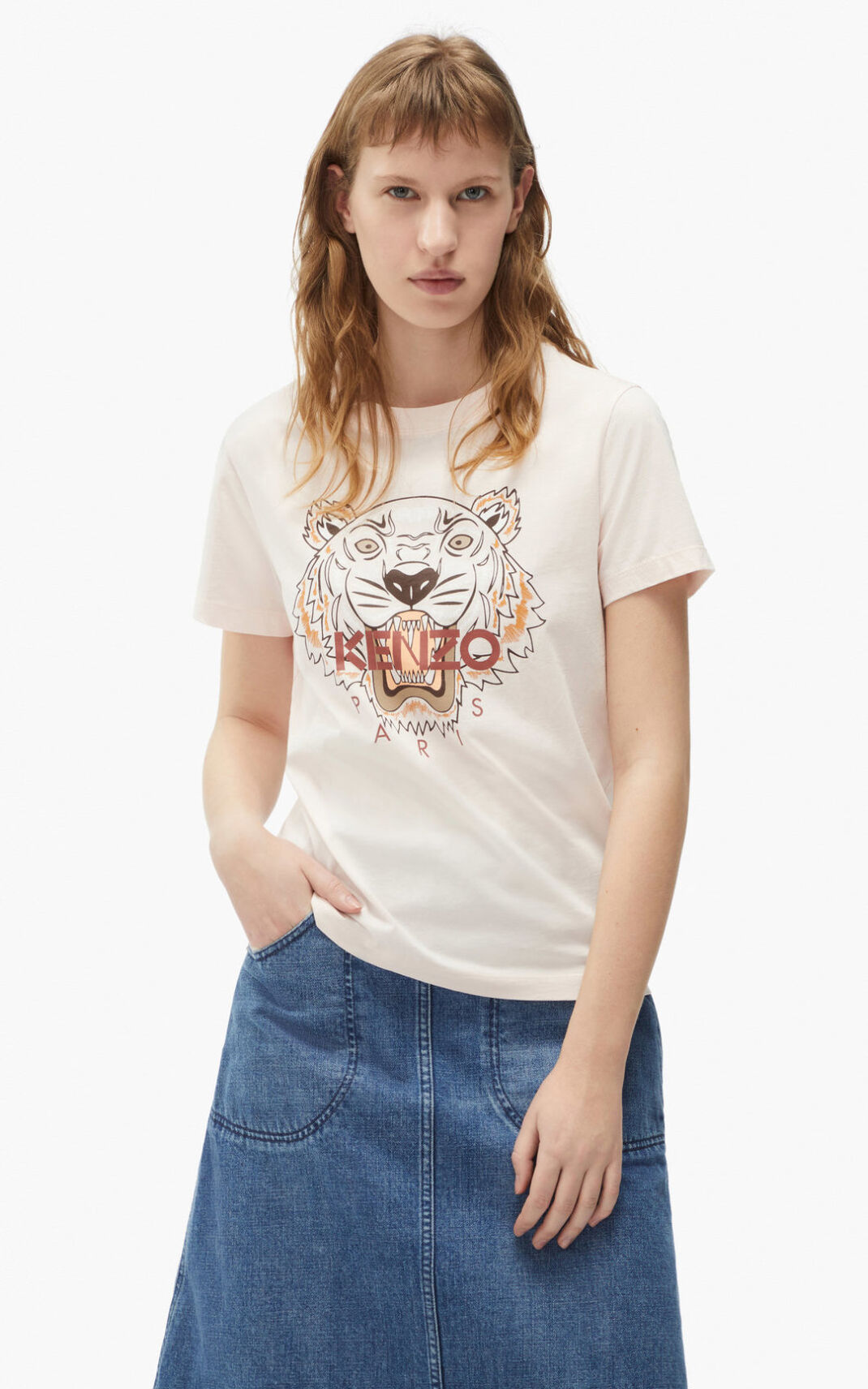 Camisetas Kenzo Tiger Mujer Rosas - SKU.7466293